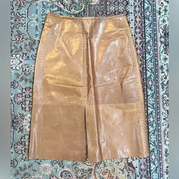 FINAL PRICE NWT Banana Republic Genuine Leather Skirt - Picture 1 of 9